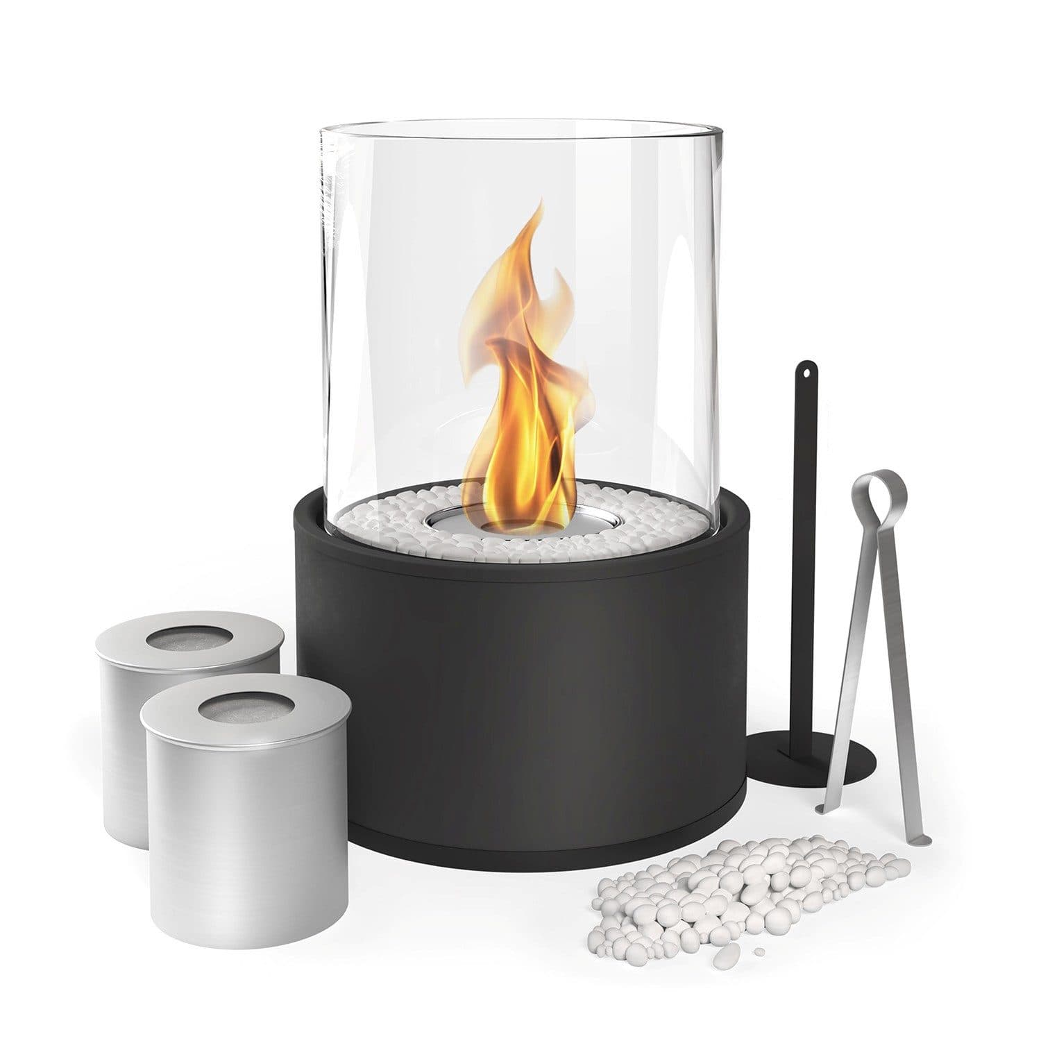 Monster24 Bio-Ethanol Tischkamin Anthrazit mit Glaszylinder - Bild 2