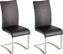 MCA Furniture Arco Freischwinger Schwarz Edelstahl Gebürstet Bild 2