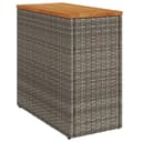 vidaXL Gartentisch Grau Braun PE-Rattan Holzplatte Bild 2