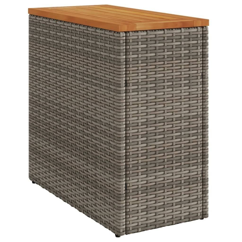 vidaXL Gartentisch Grau Braun PE-Rattan Holzplatte - Bild 2
