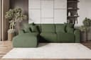 99rooms Ecksofa Gusto L-Form Eckcouch mit Schlaffunktion Cordstoff Khaki Bild 2