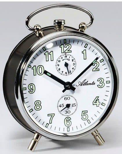 Glockenwecker ATLANTA 1065/4 Silber Grau Analog