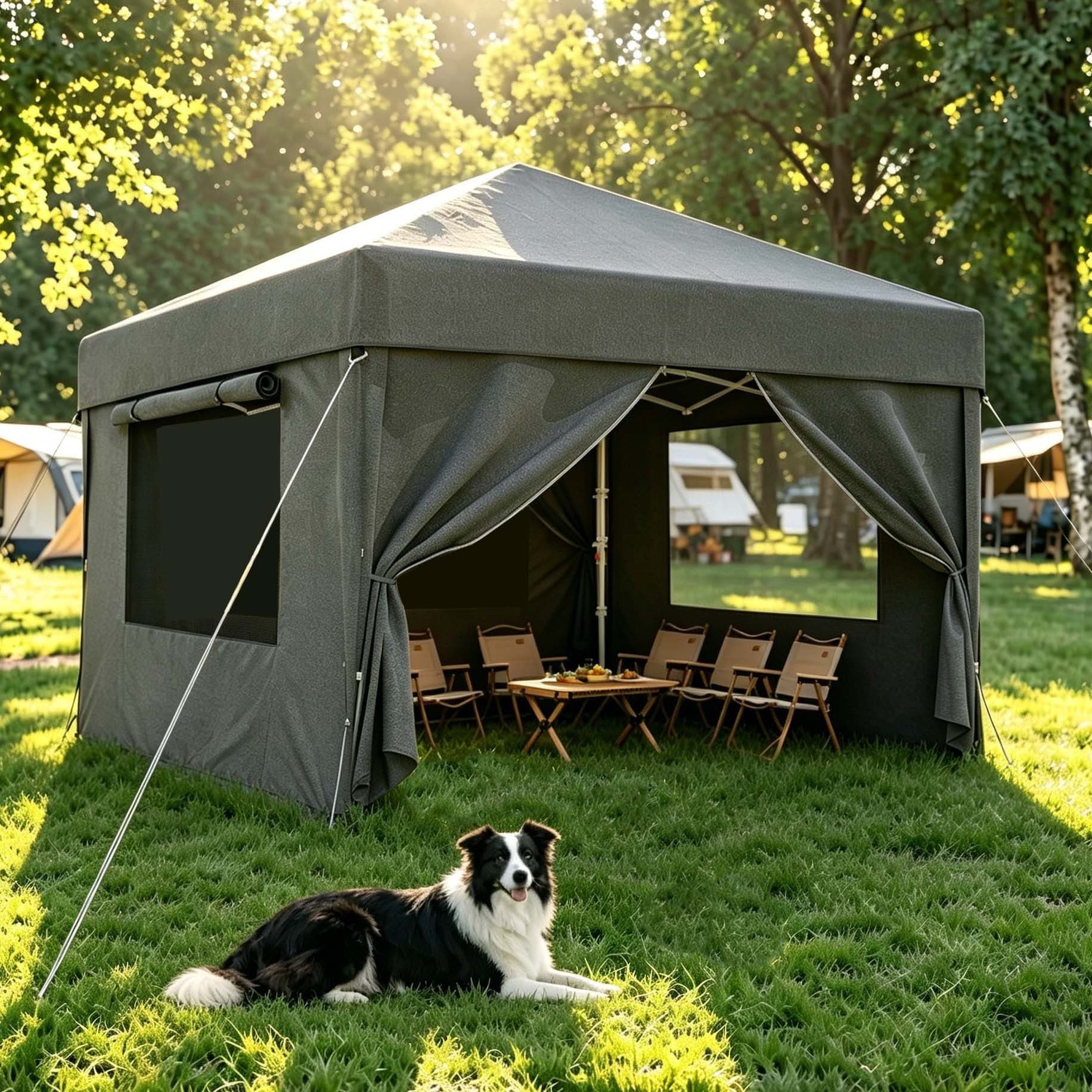 HOMALL Faltpavillon 3x3/3x6 m Gartenpavillon Pop Up Pavillon - Bild 2
