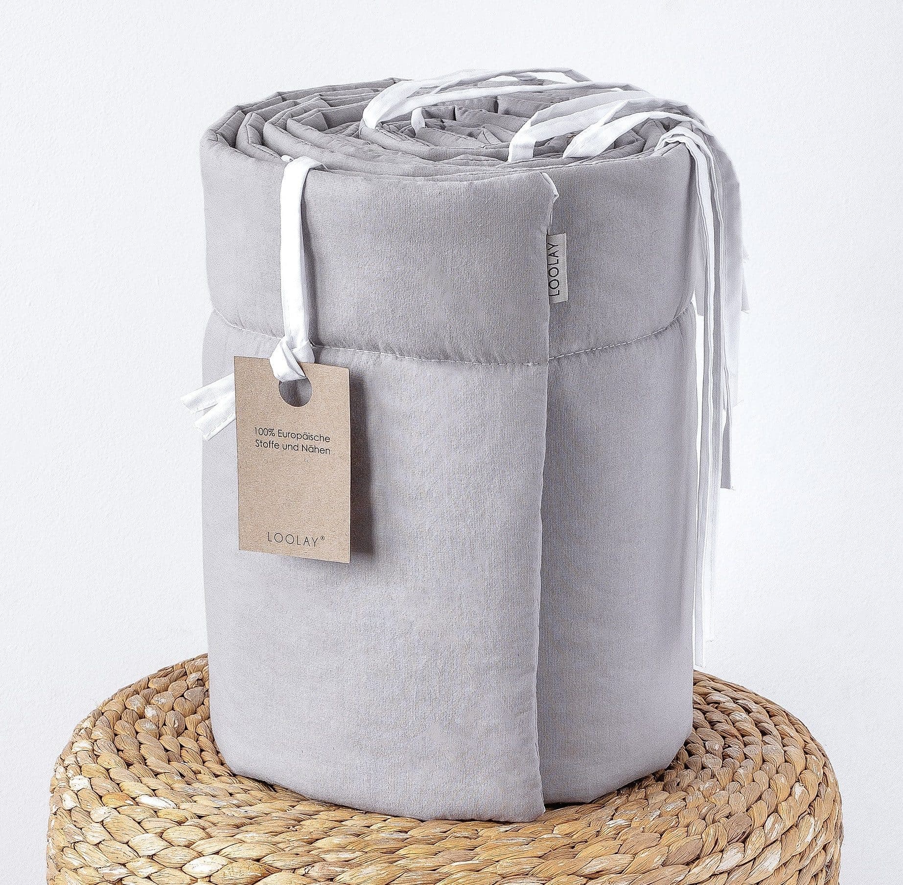 Loolay Bettnestchen 100% Bio-Baumwolle Atmungsaktives Babybett Bettumrandung - Bild 2