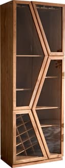 DELIFE Vitrine Taza Barschrank Akazie Natur mit Glastüren Bild 2