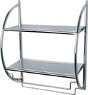 Wenko Exclusiv Wandregal Chrom 2 Ablagen mit Handtuchstangen Bild 2