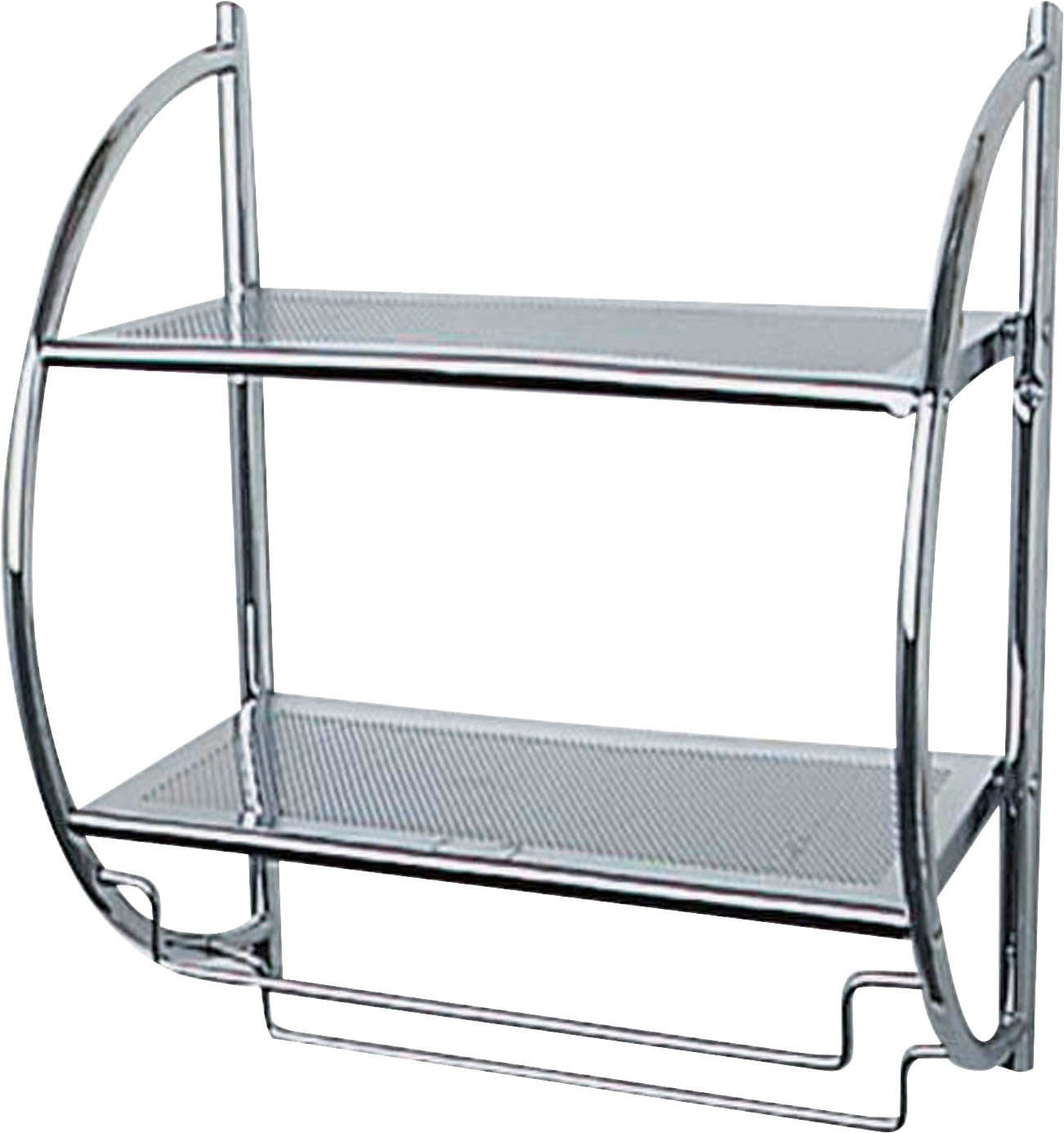 Wenko Exclusiv Wandregal Chrom 2 Ablagen mit Handtuchstangen - Bild 2