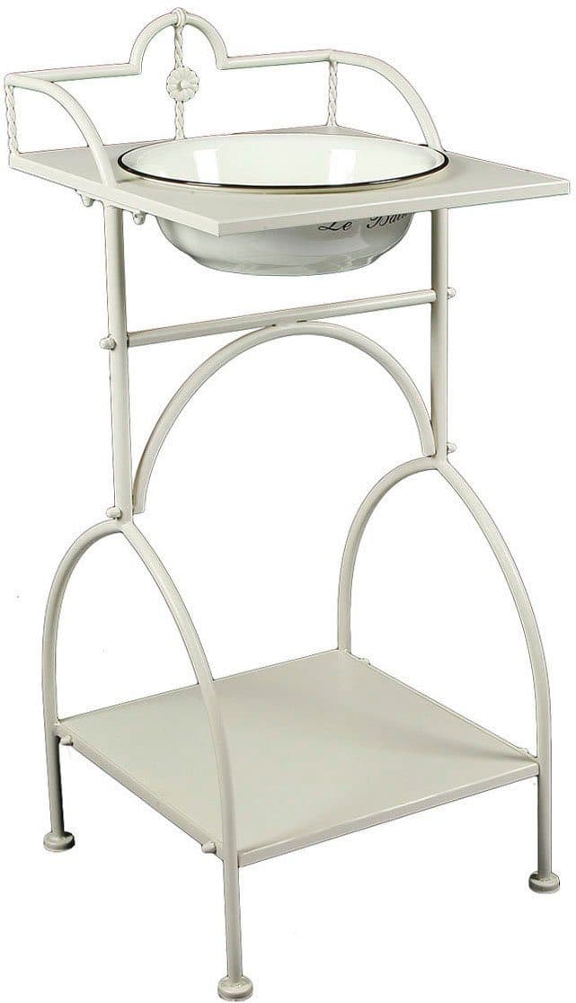 Ambiente Haus Badaccessoire-Set Waschschüssel mit Stand - eckig in Beige - Bild 2