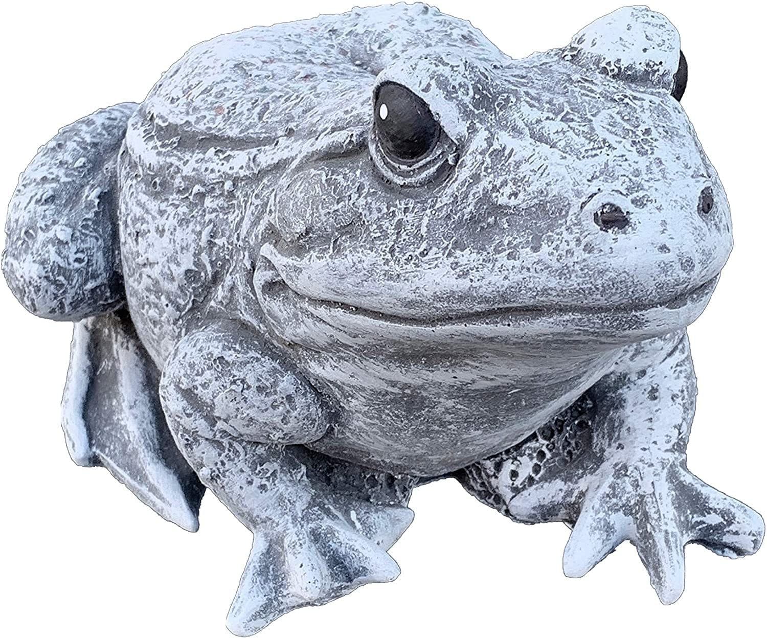 Stone and Style Gartenfigur Frosch Frostfest Grau Stein - Bild 2