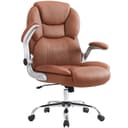 IWMH Chefsessel Ergonomischer Bürostuhl Braun PU-Leder Bild 2