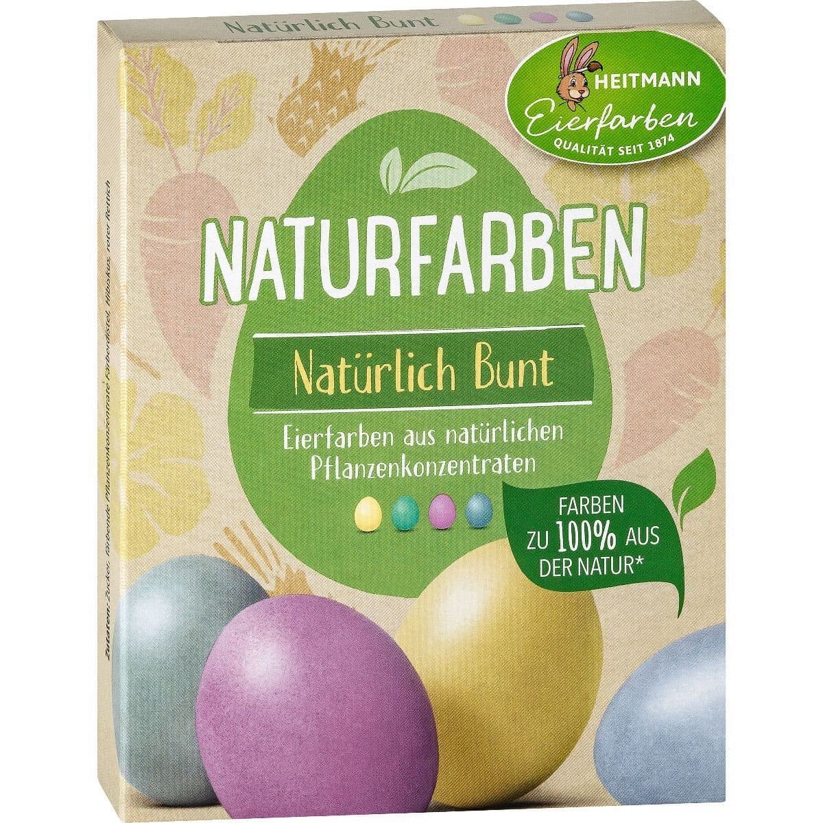 BRAUNS HEITMANN Ostereierfarben Natur Bunt 4-tlg. Gelb Grün Violett Blau - Bild 2