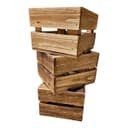 Teramico Holzkiste 3er Set Geflammt Braun Aufbewahrungsbox Bild 2