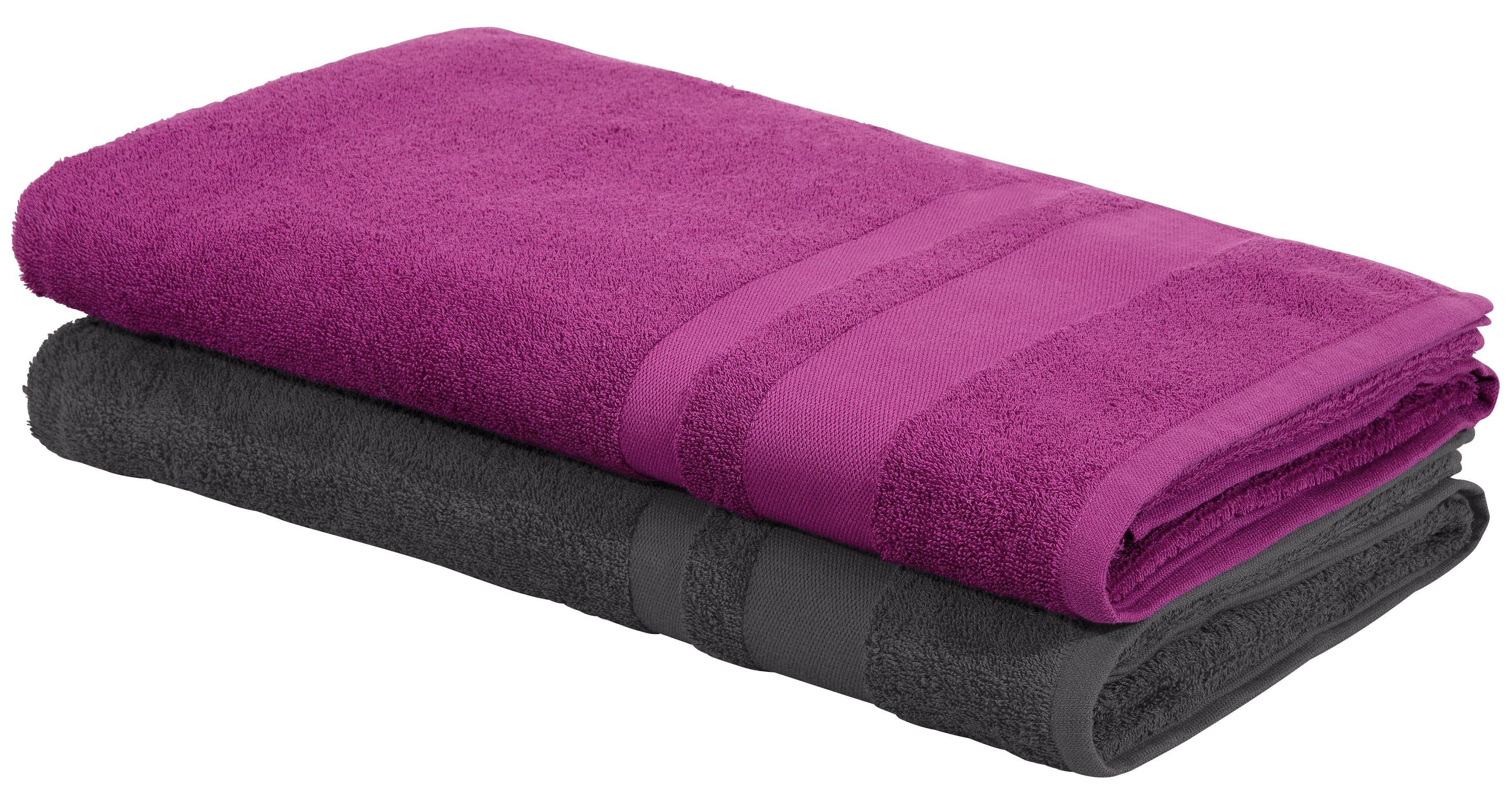 OTTO home Saunatuch Set Vanessa 2-tlg. Grau Frottee - Bild 2