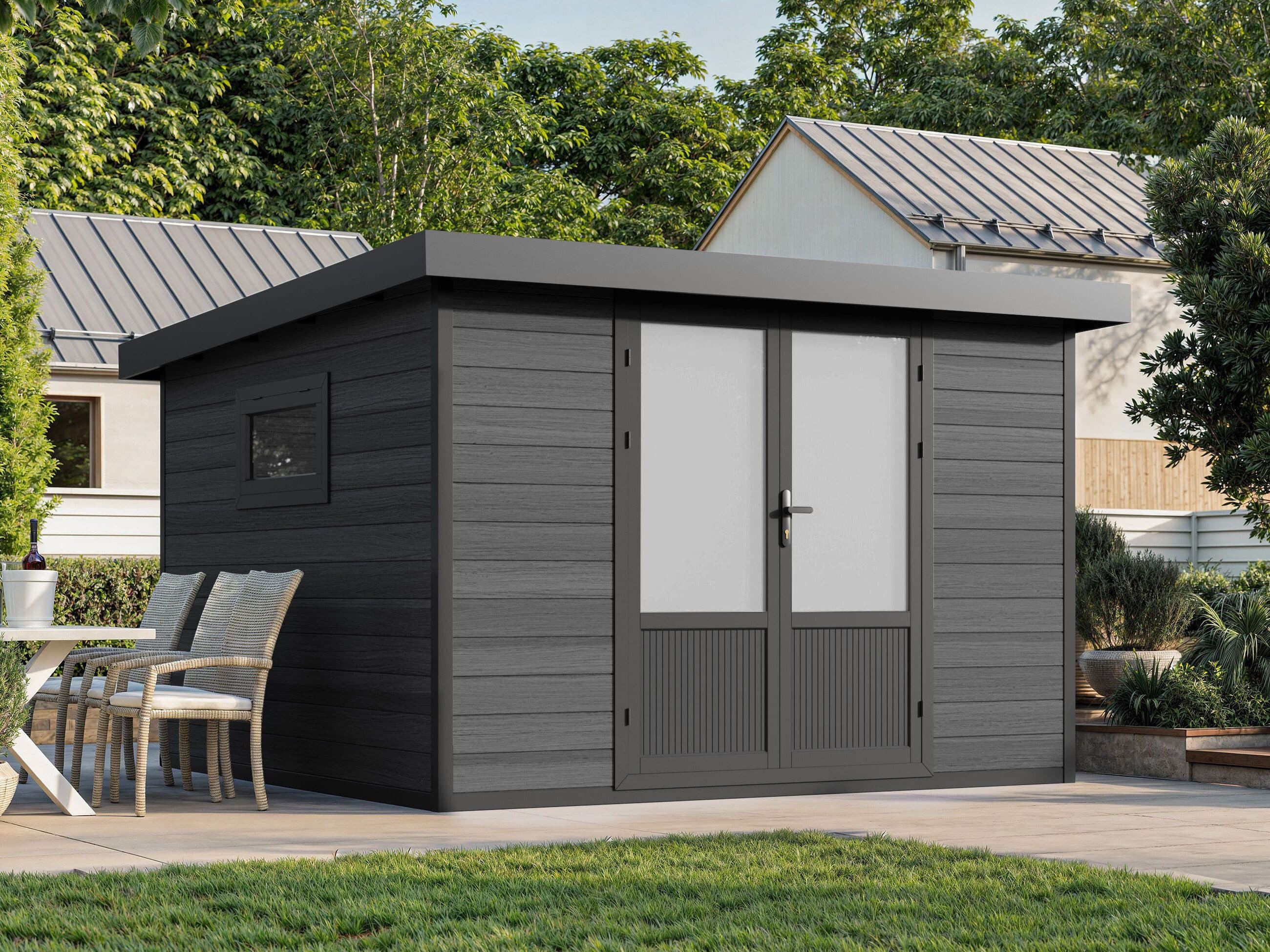 Fjordholz Gartenhaus Style DeLuxe 8,4 m² WPC Holzoptik - Bild 2