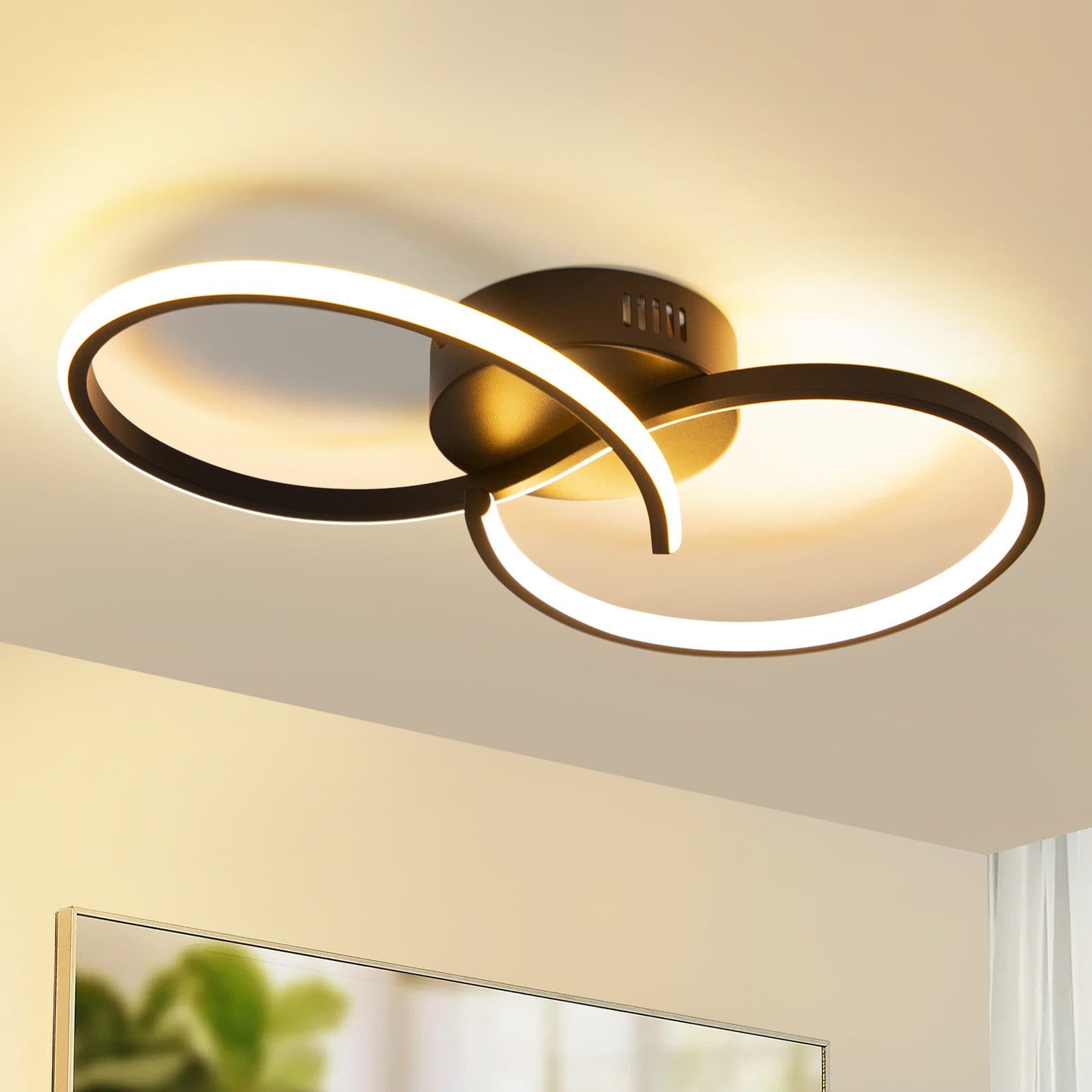 Moderne LED-Deckenleuchte in Schwarz und Weiß - Bild 2