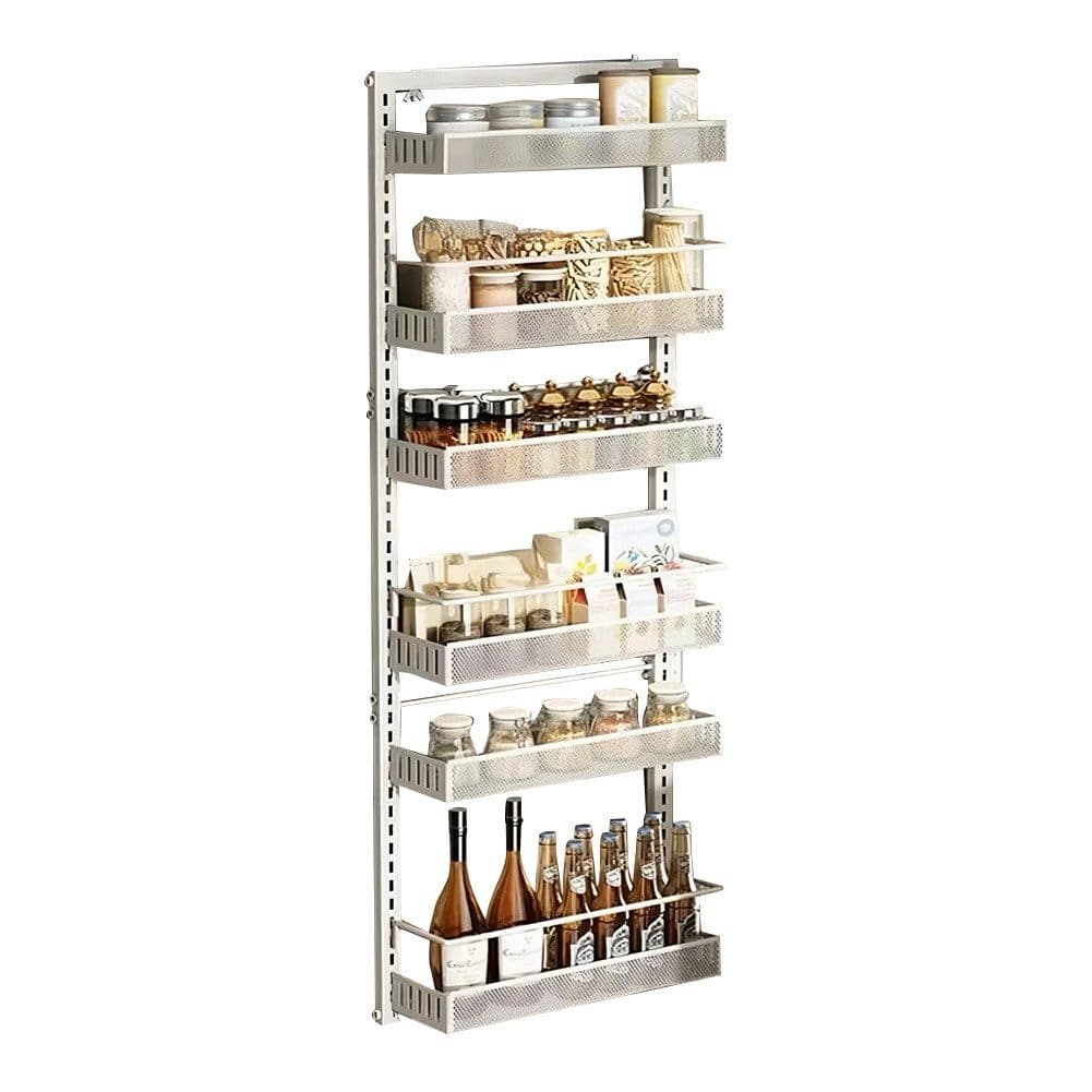 GarveeMore Küchenorganizer-Set 6-Layer Carbon Stahl Tür hängenden Korb Lagerung Regal Wandhalterung - Bild 2