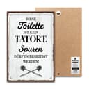 ARTFAVES Holzbild Schild mit Spruch - Die Toilette ist kein Tatort - Bad Deko Bild 2