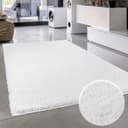 Carpet City Hochflor-Teppich Shaggi uni 500 Weiß 60x110cm Bild 2