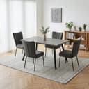 Jiexi Essgruppe Tisch- und Stuhlset Modern Grau Bild 2