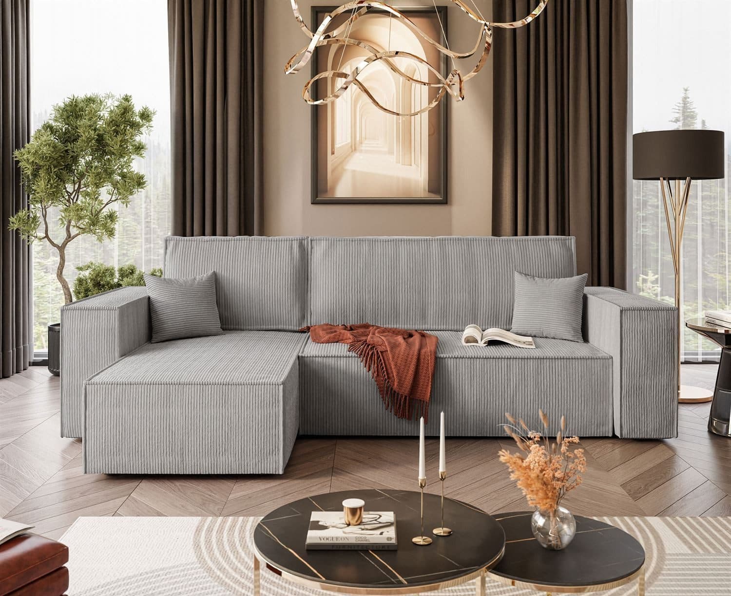 Lookway Ecksofa CARLOS L-Form mit Schlaffunktion und Bettkasten - Bild 2