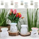 CEPEWA Duftlampe 4er Set Keramik mit Schriftzug und Muster Bild 2