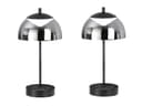 easy! BY FHL LED Nachttischlampe 2er Set Schwarz Rauchglas Bild 2
