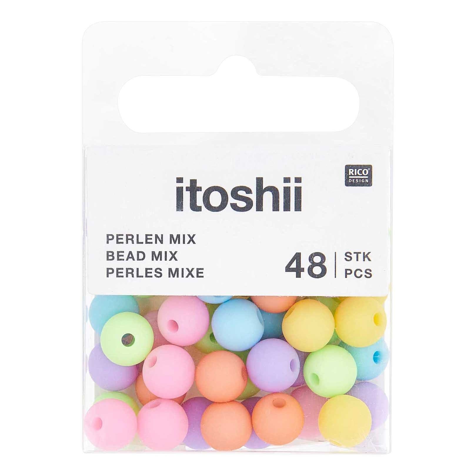 Rico Design Bastelperlen itoshii Pastell Matt 48-tlg Set
