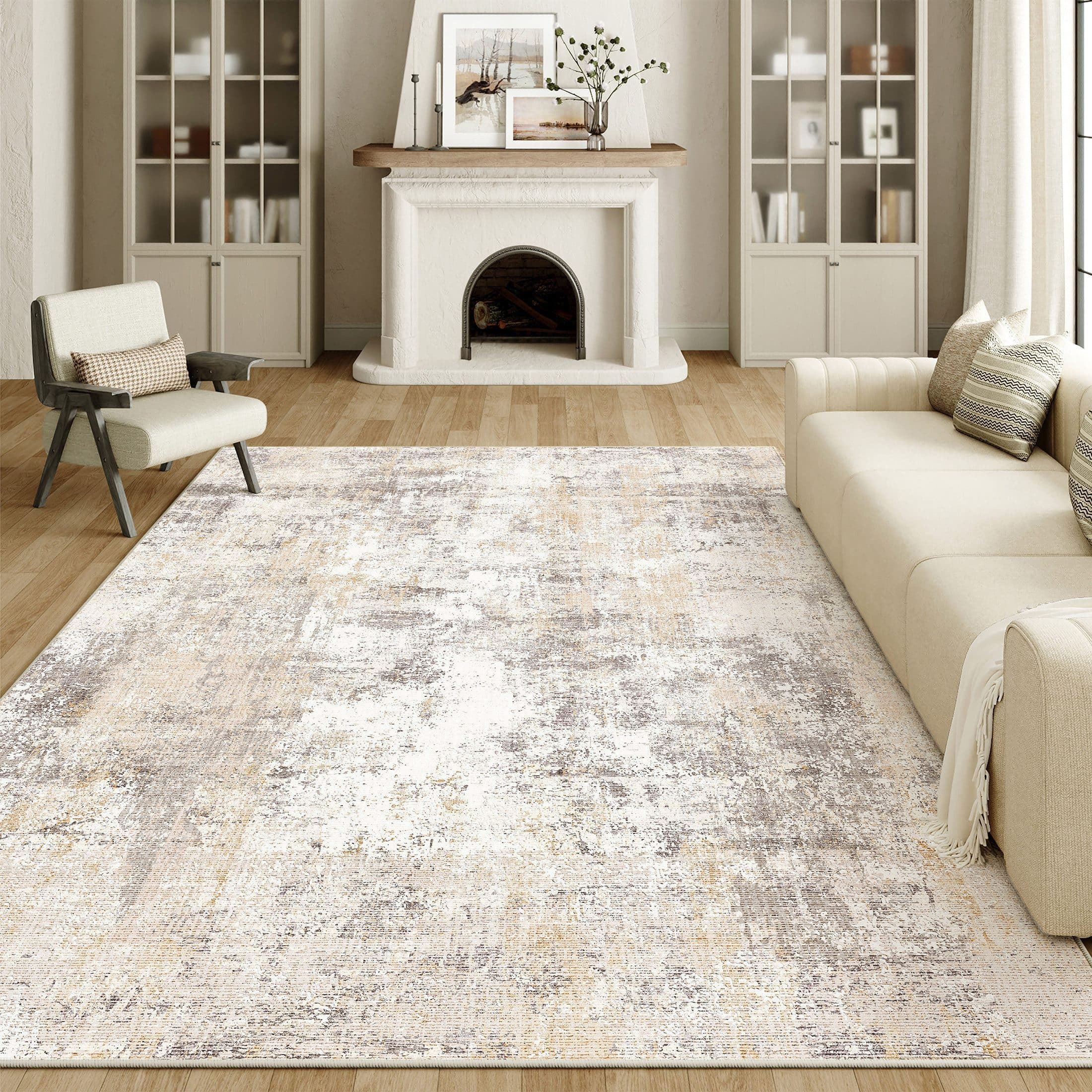 PURECOZY Teppich Beige Abstraktes Muster - Bild 2
