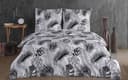 Buymax Bettwäsche Set Exotic 100% Baumwolle Weiß/Schwarz Monstera Bild 2