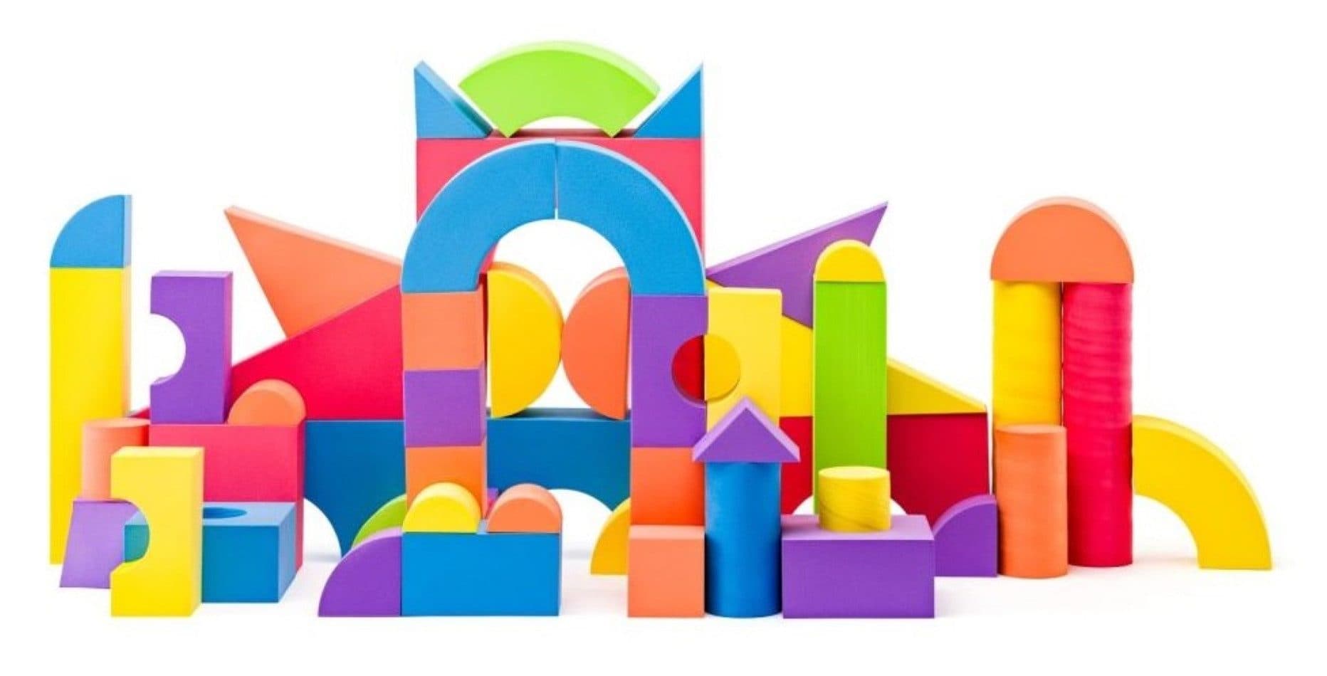 Woodyland Lernspielzeug 91653 - bunte Hartschaum Foam Bauklötze 54 tlg. - Bild 2