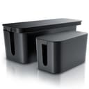 BEARWARE Kabelbox Set 2-tlg. Schwarz mit Gummifüßen Bild 2