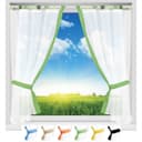 Arsvita Gardinenset Schlaufenschal Grün Transparent mit Raffhalter Bild 2