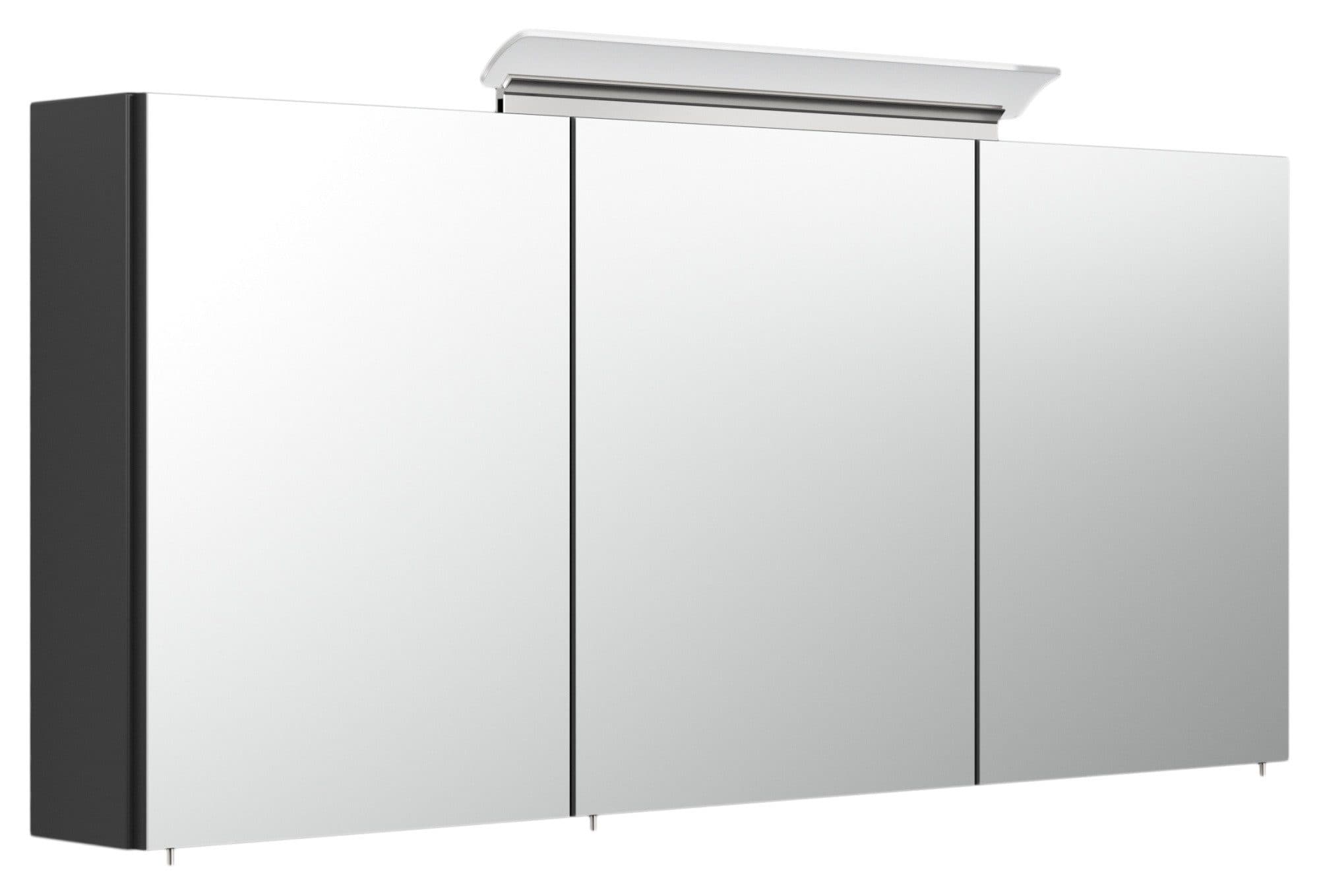 Magnolia Home Badezimmerspiegelschrank 140cm Schwarz mit LED & Softclose - Bild 2