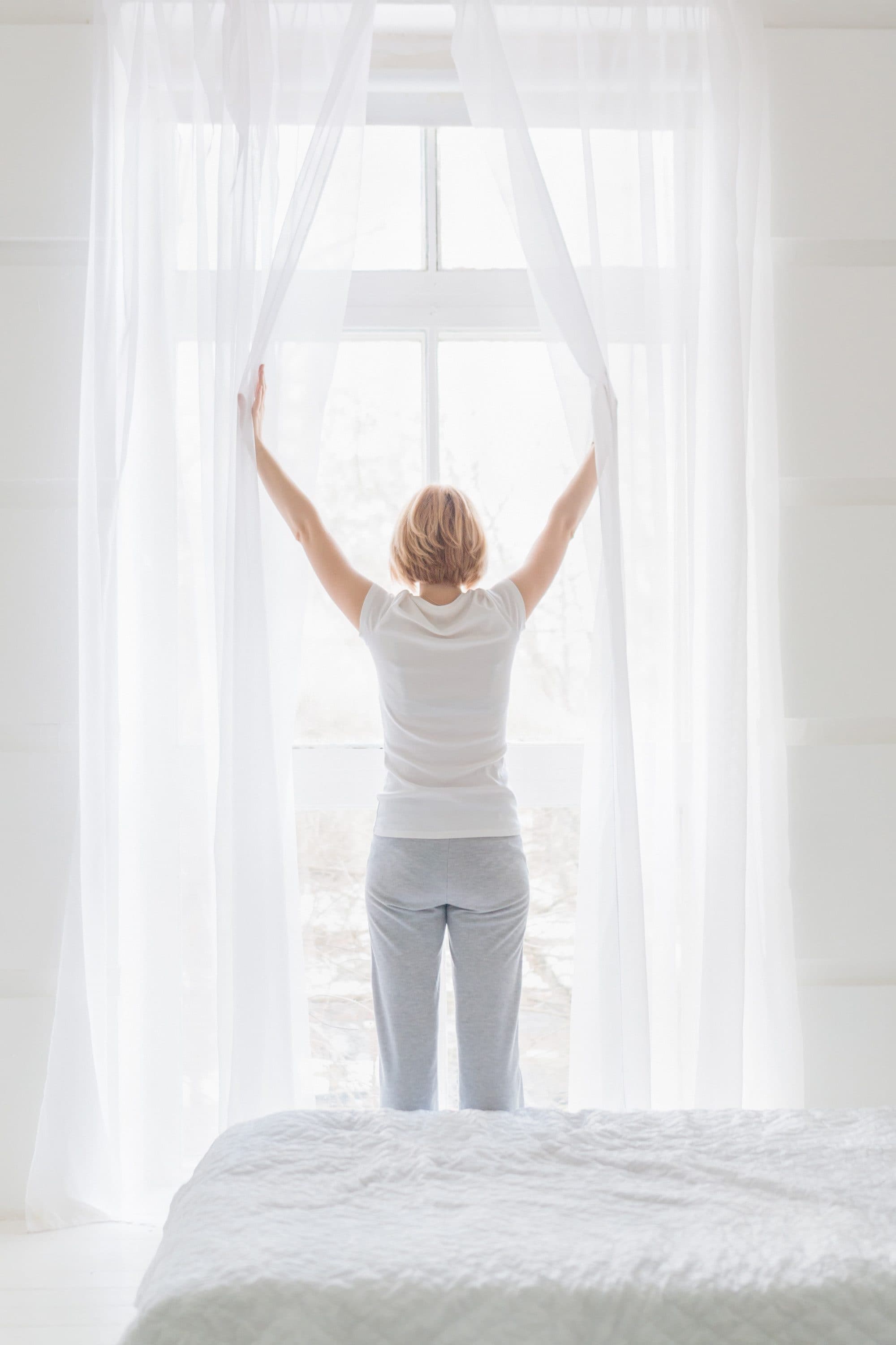 novumfix Voile Gardine Weiß Transparent Kräuselband Extra Lang - Bild 2