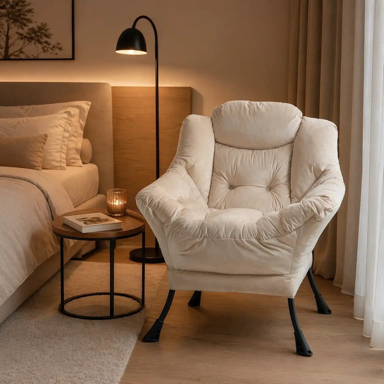 ANYSUN Loungesessel Relaxsessel Samt Grau Ergonomisch - Bild 2
