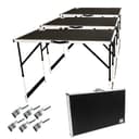 TRUTZHOLM Multifunktionstisch 3er Set höhenverstellbar & klappbar Schwarz/Silber Bild 2