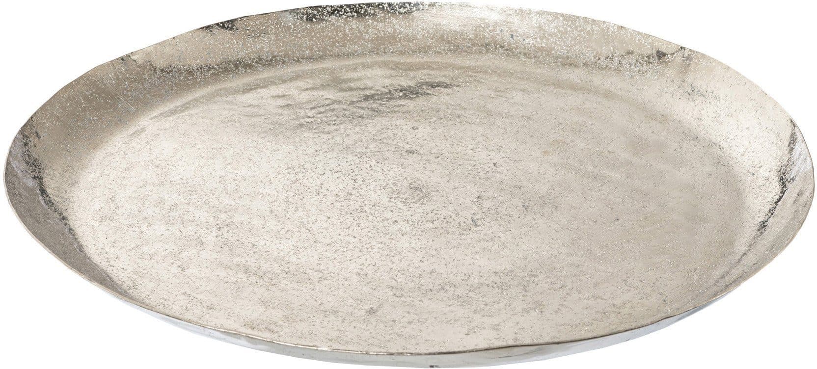 Moderner Dekoteller aus Metall in Silber - Bild 2