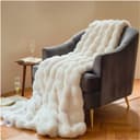 Wohndecke Kuscheldecke Kaninchen Plüsch Decke KEAYOO Kunstfell Bild 2