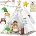 KIDIZ Tipi Kinderzelt Baumwolle mit LED-Licht und Zubehör Bild 2