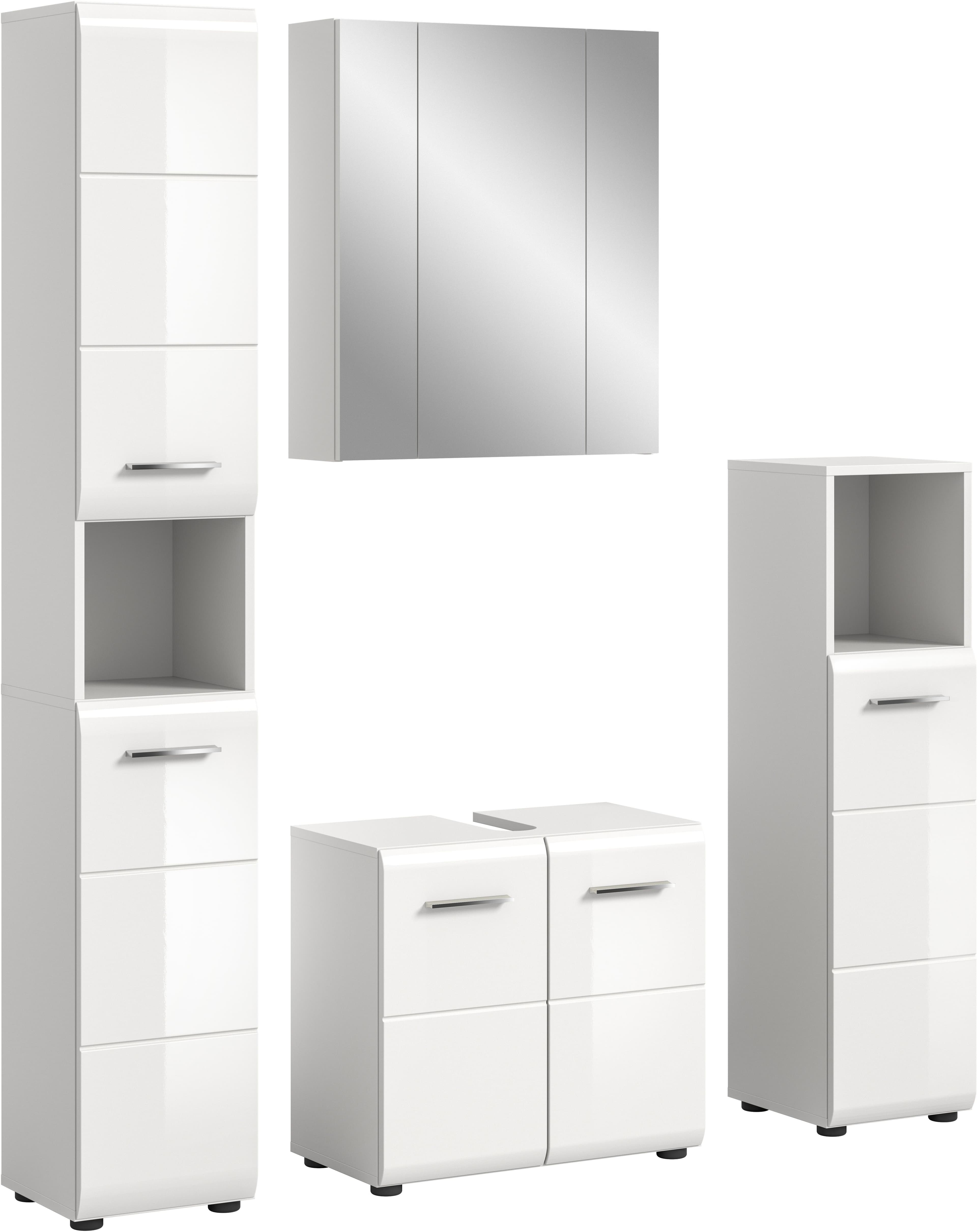 INOSIGN Badezimmer-Set Florenz 4-tlg. Weiß Hochglanz Tiefziehfront - Bild 2
