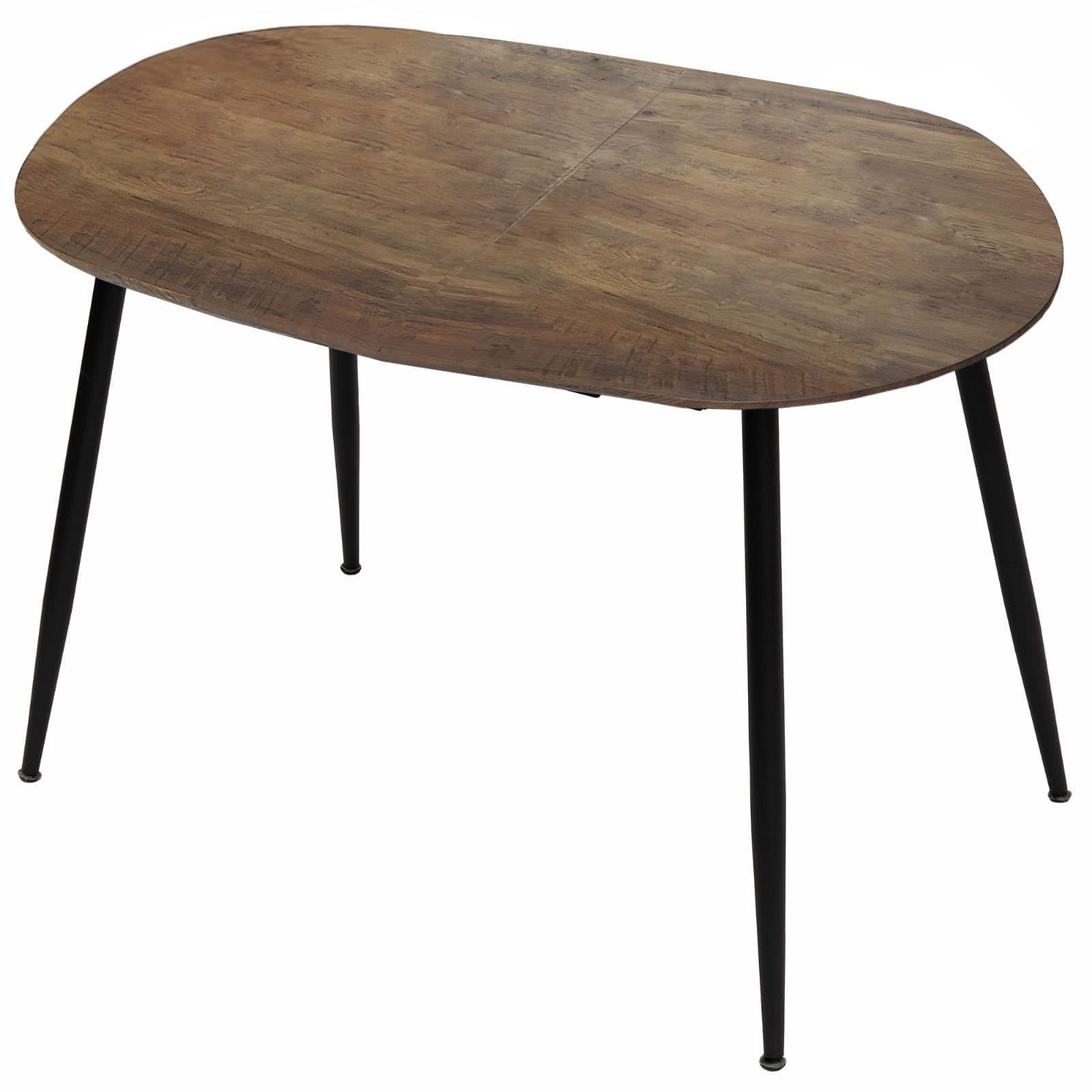 TRISENS Esstisch TR-2601 Längenverstellbar Braun/Schwarz
