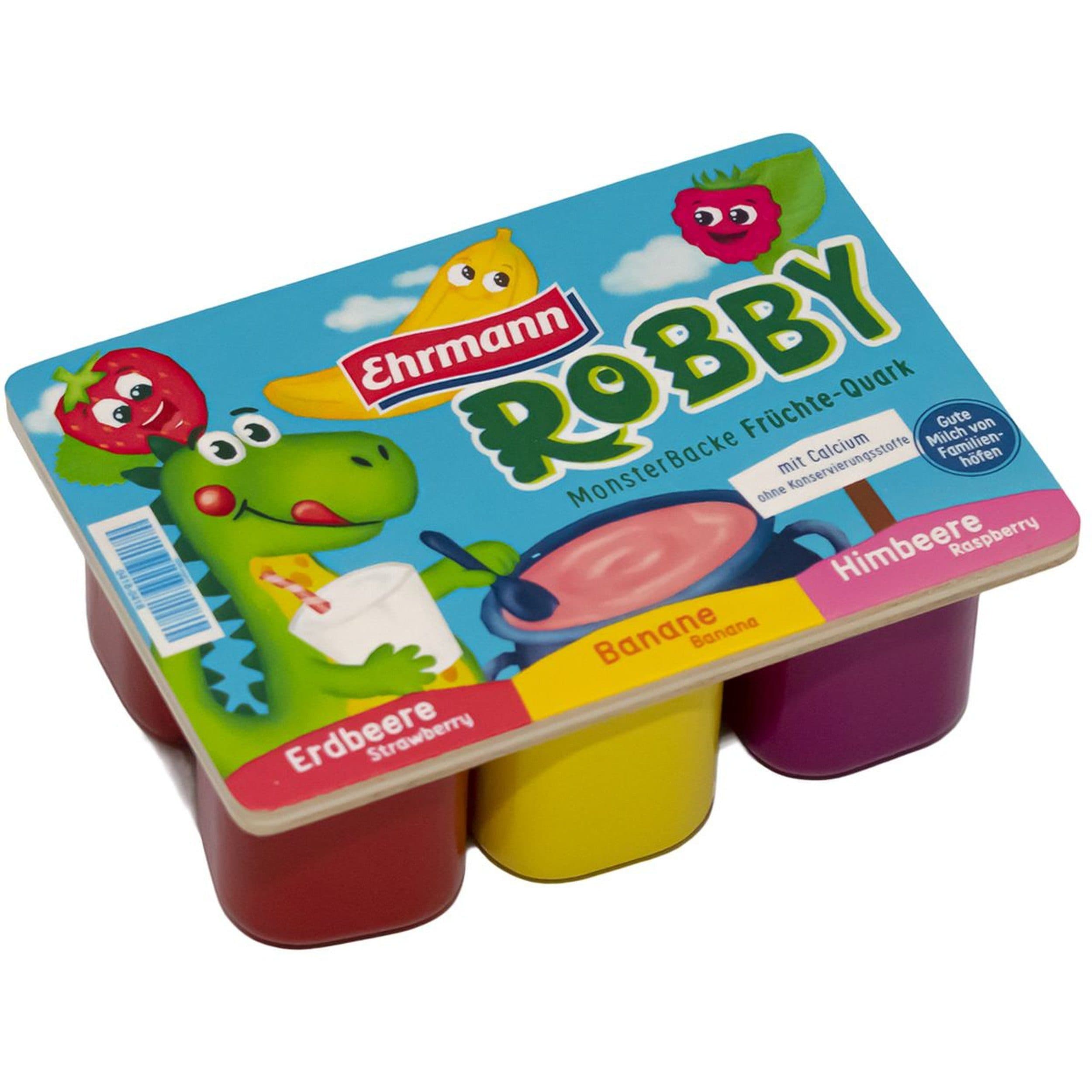 Chr. Tanner Spiellebensmittel Ehrmann Robby Früchte Quark Holz 6er Pack Bunt