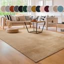 PACO HOME Teppich Cadiz 630 Dunkelbeige Uni Kurzflor Bild 2