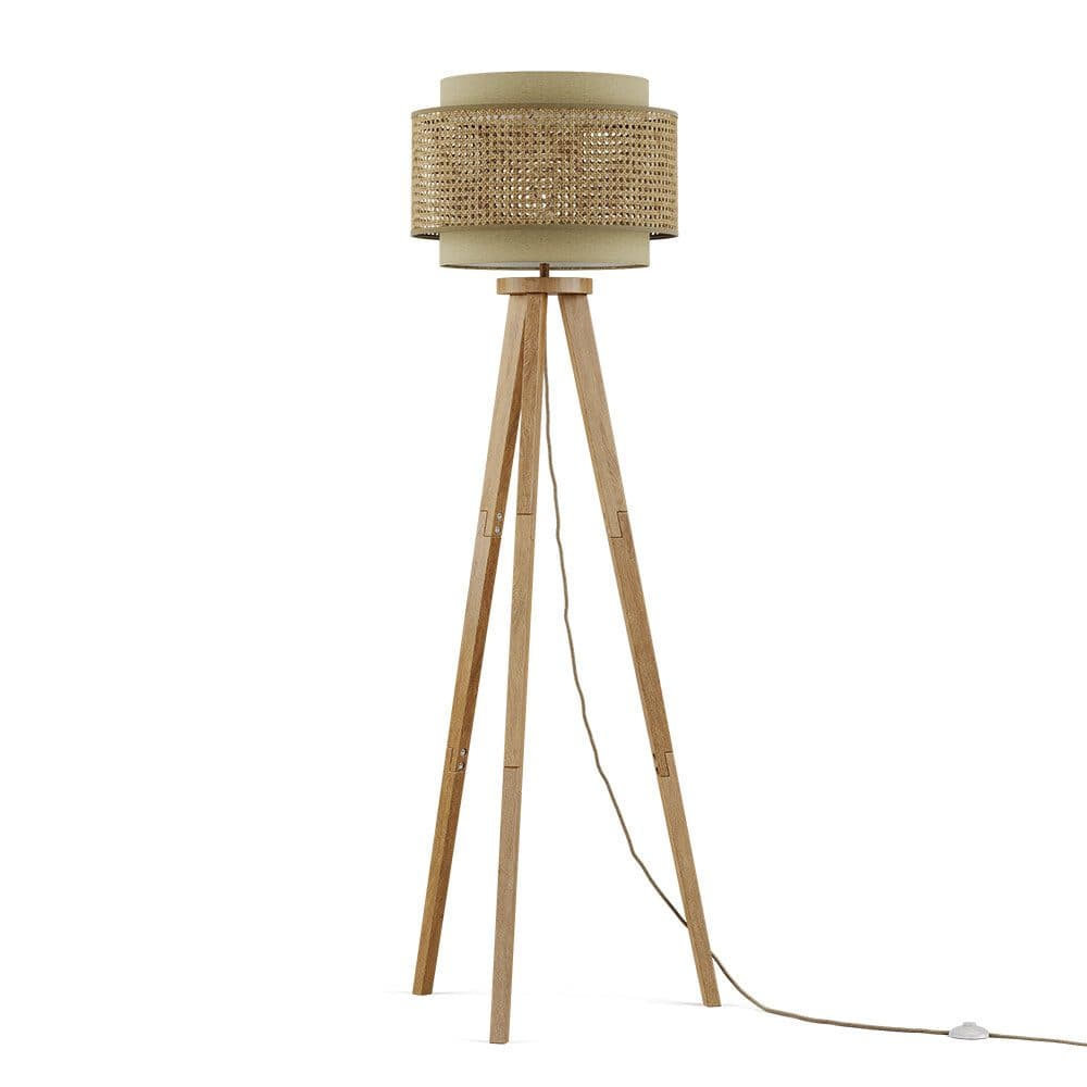 Vicco Stehlampe Morten Rattan/Creme - Bild 2