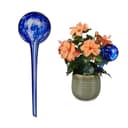 relaxdays Bewässerungskugel 4er Set Glas Blau Tropfer Bild 2