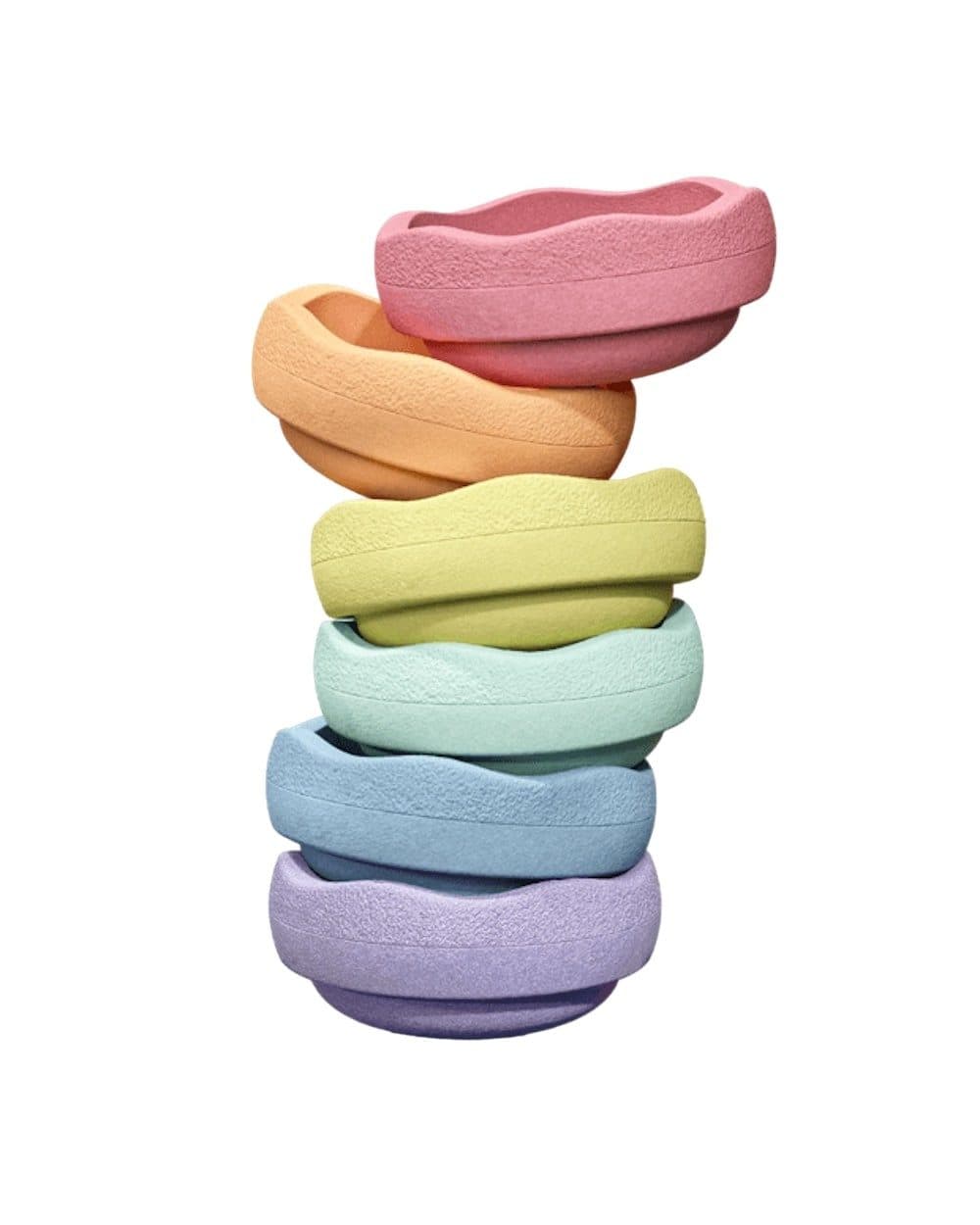 Stapelstein Balancetrainer 6-tlg. Rainbow Pastel Bunt - Bild 2