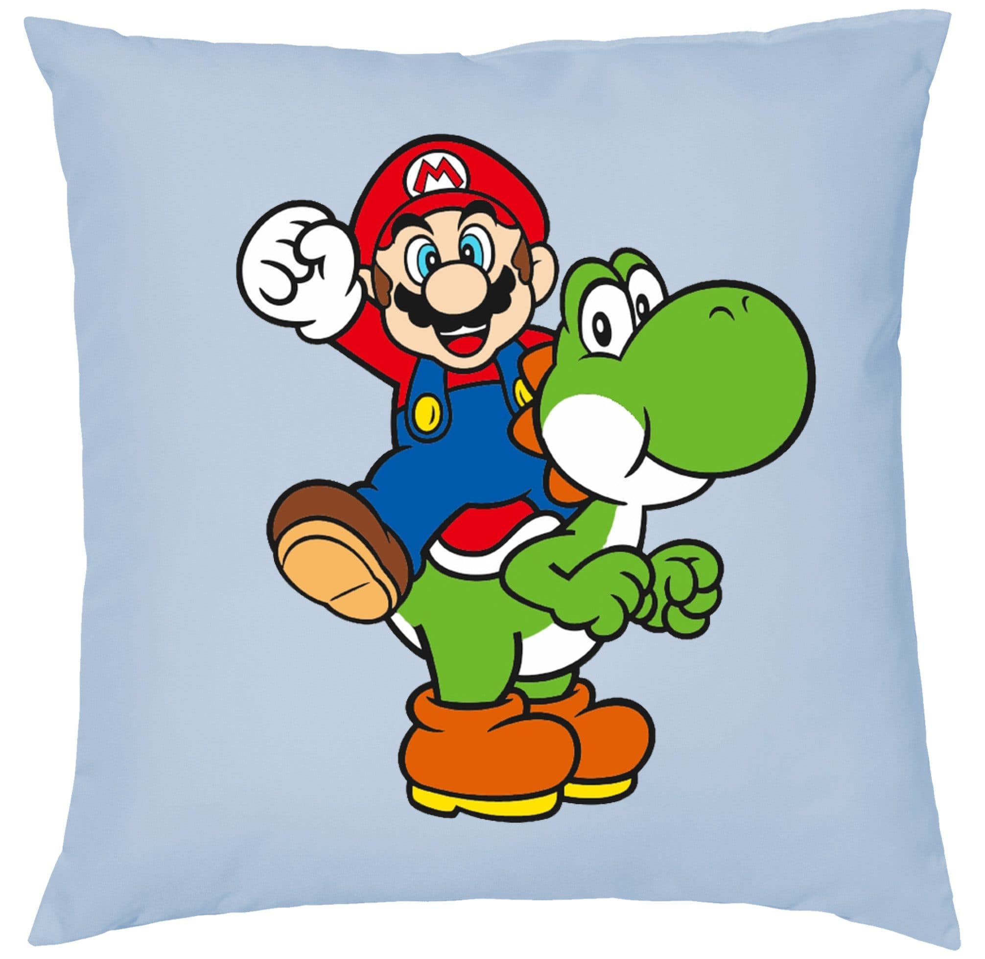 Blondie & Brownie Dekokissen Super Retro Mario Design Blau - Bild 2
