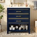 Flieks Waschtischunterschrank mit Waschbecken 76x46,5x86 cm Blau Bild 2