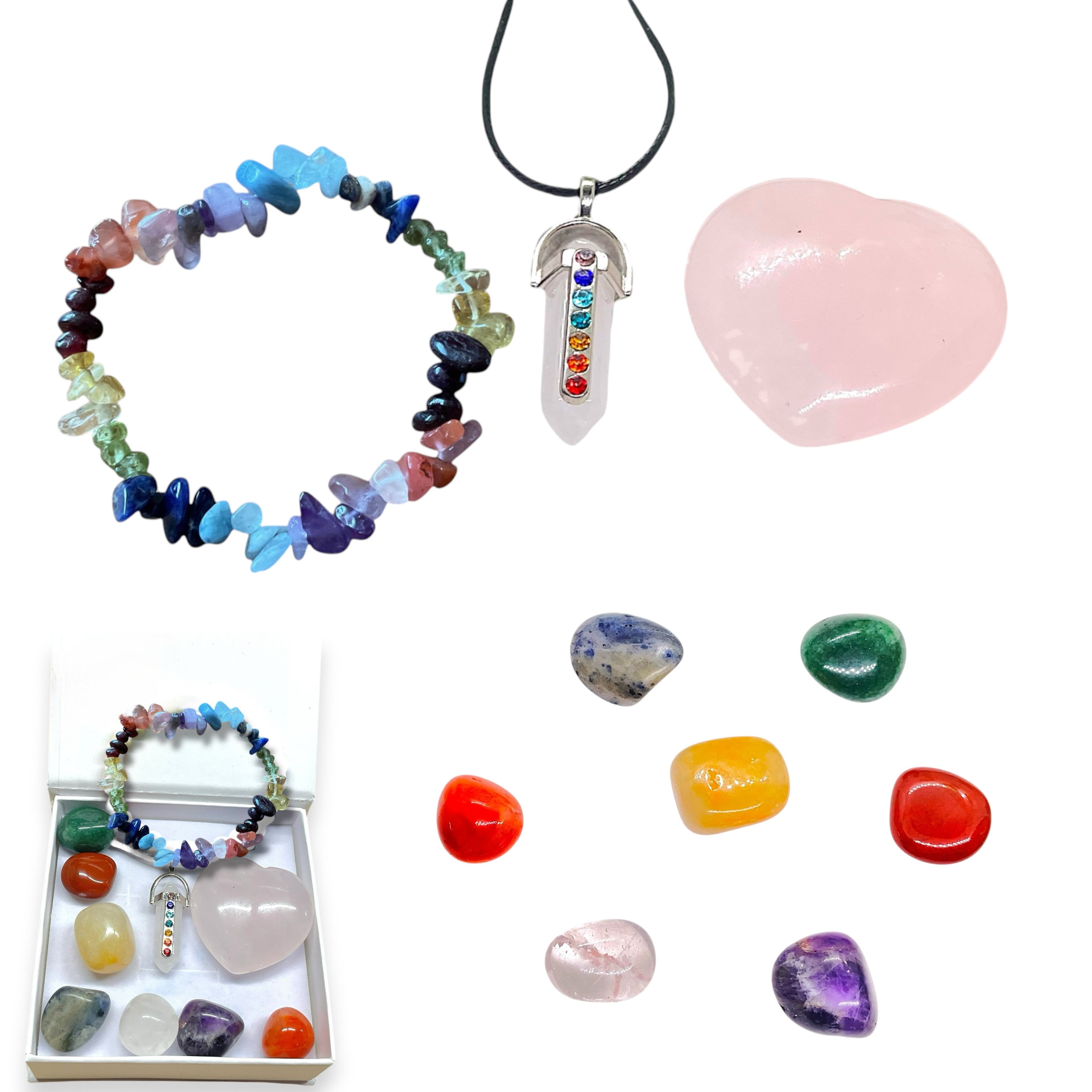 Steinfixx® Edelstein Chakra Set Selbstheilung mit Splitterarmband - Bild 2