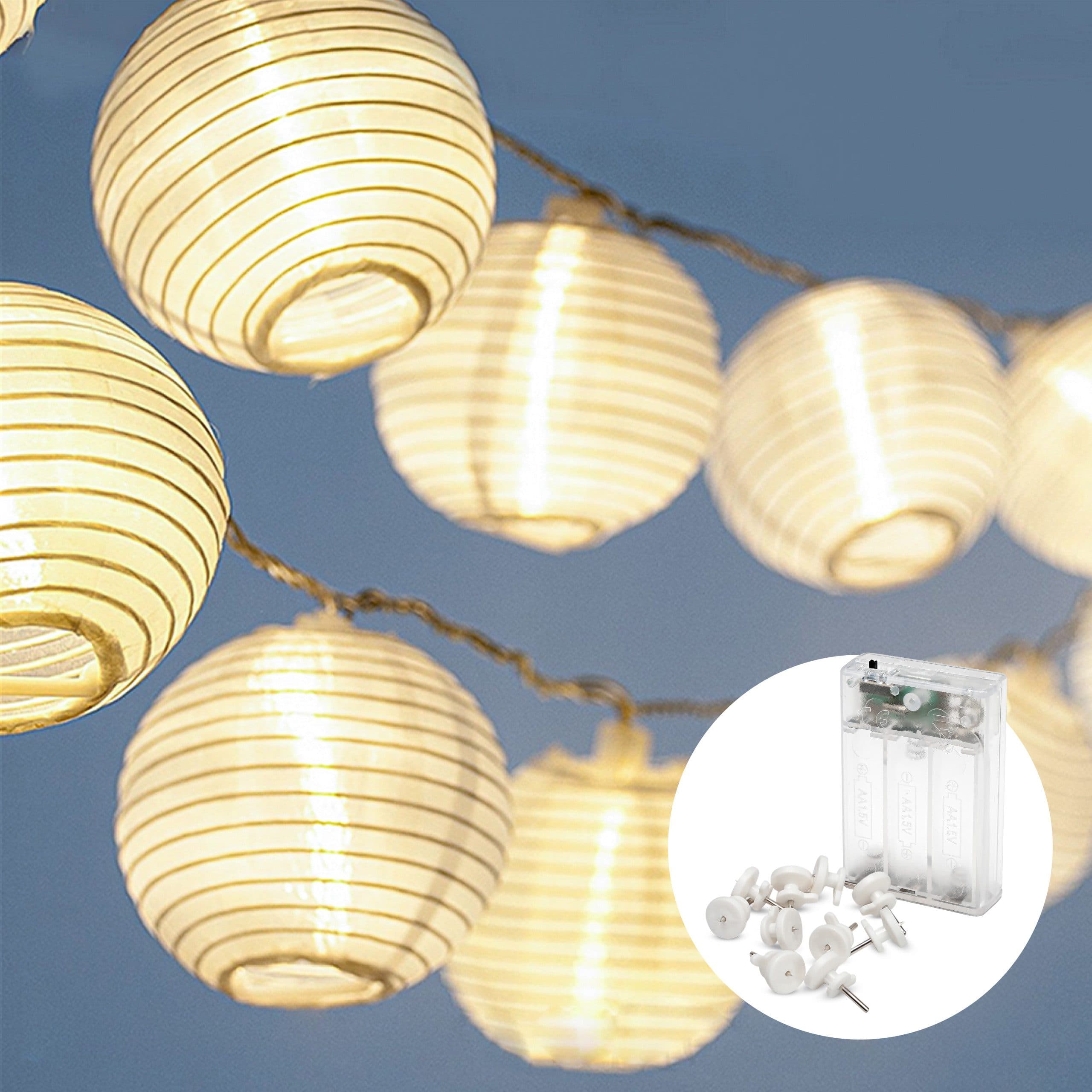 COZY HOME LED-Lichterkette Lampion Weiß Transparent Solar - Bild 2